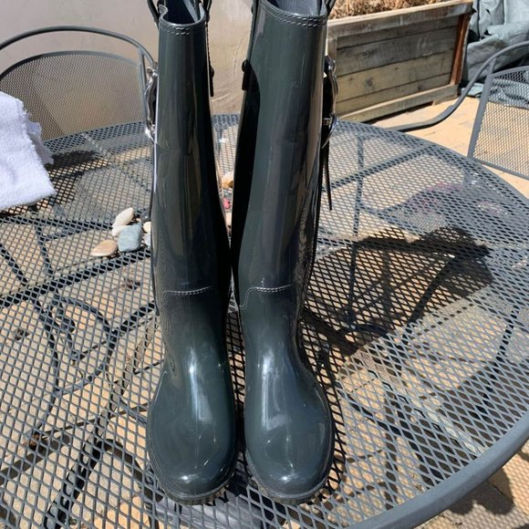 INVENTORY REDUCTION SALE! Coach TASHA Rubber Rain Boots Size 9 New without Tags - Picture 4 of 10
